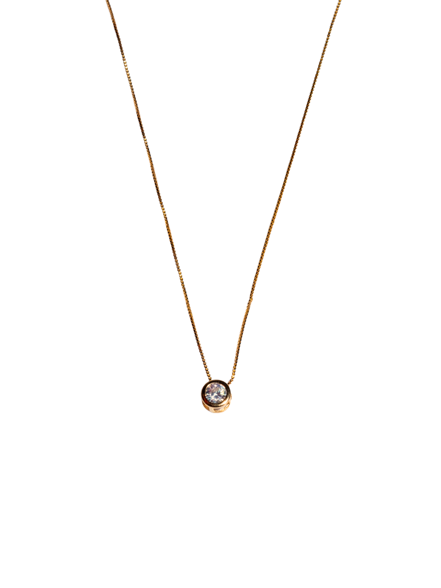 Colar Ponto de Luz Médio Banhado a Ouro 18k