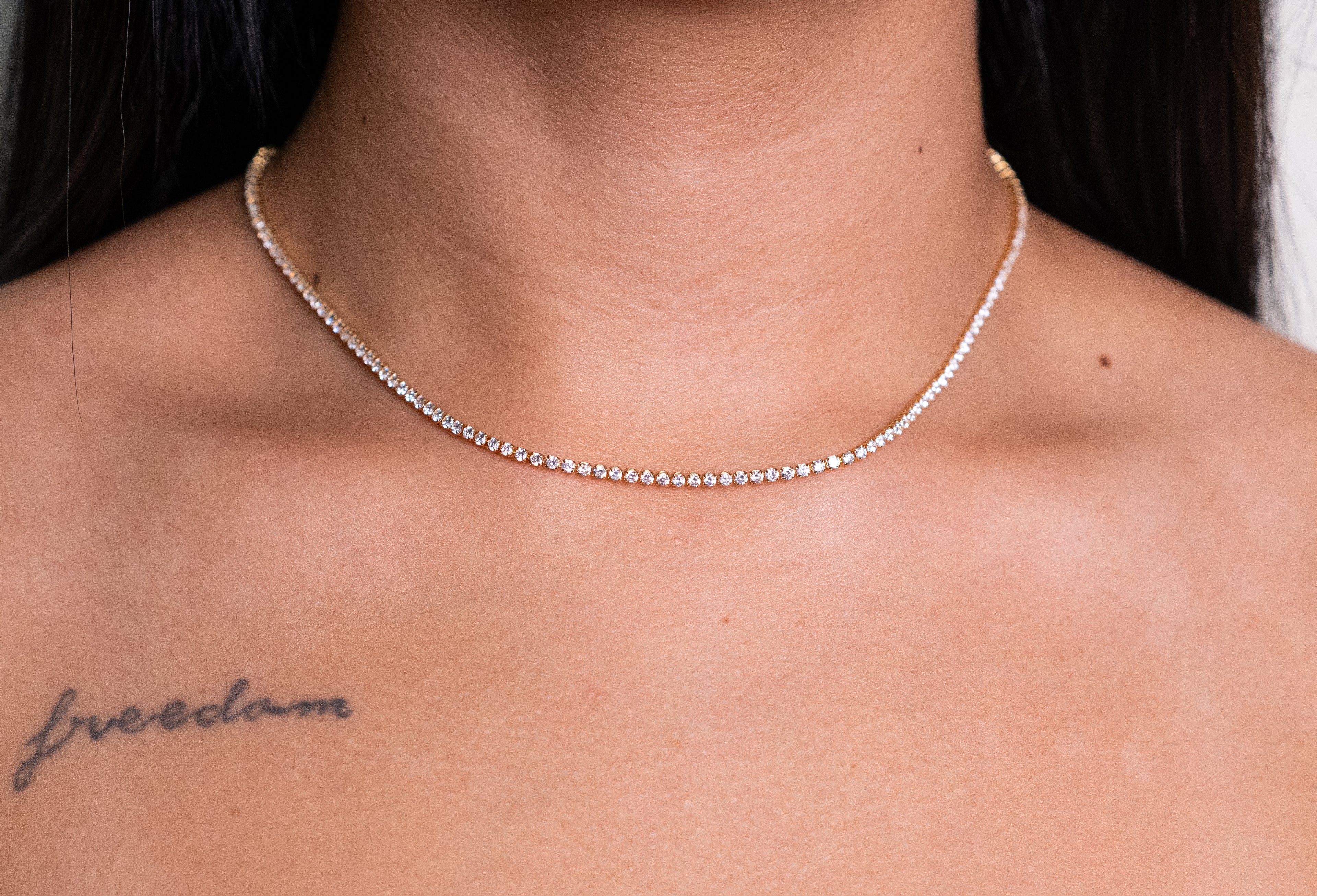 Colar Riviera de Zircônias Banho de Ouro 18K – Vittani