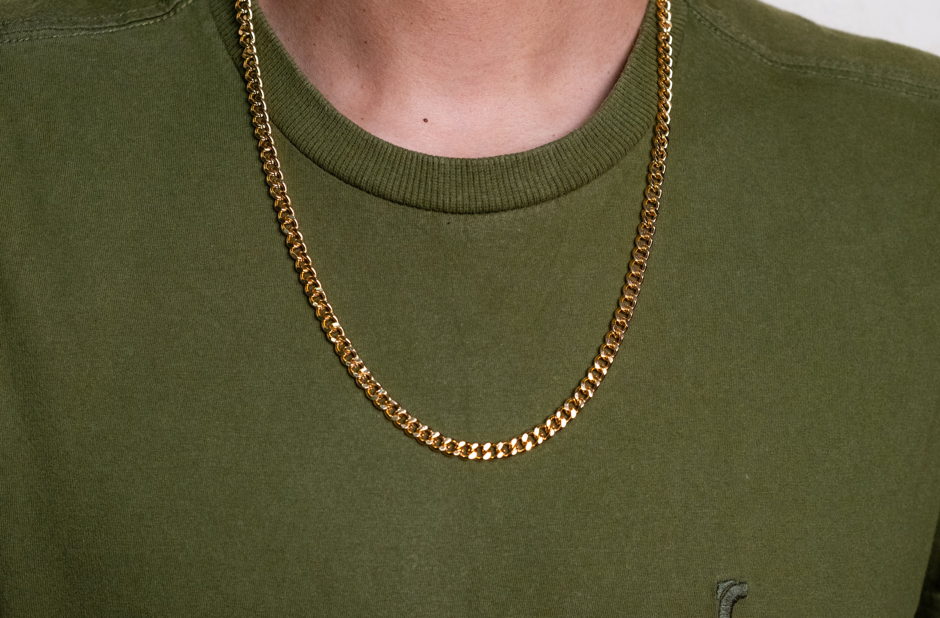 Corrente Masculina Elos 60cm Banhada a Ouro 18k