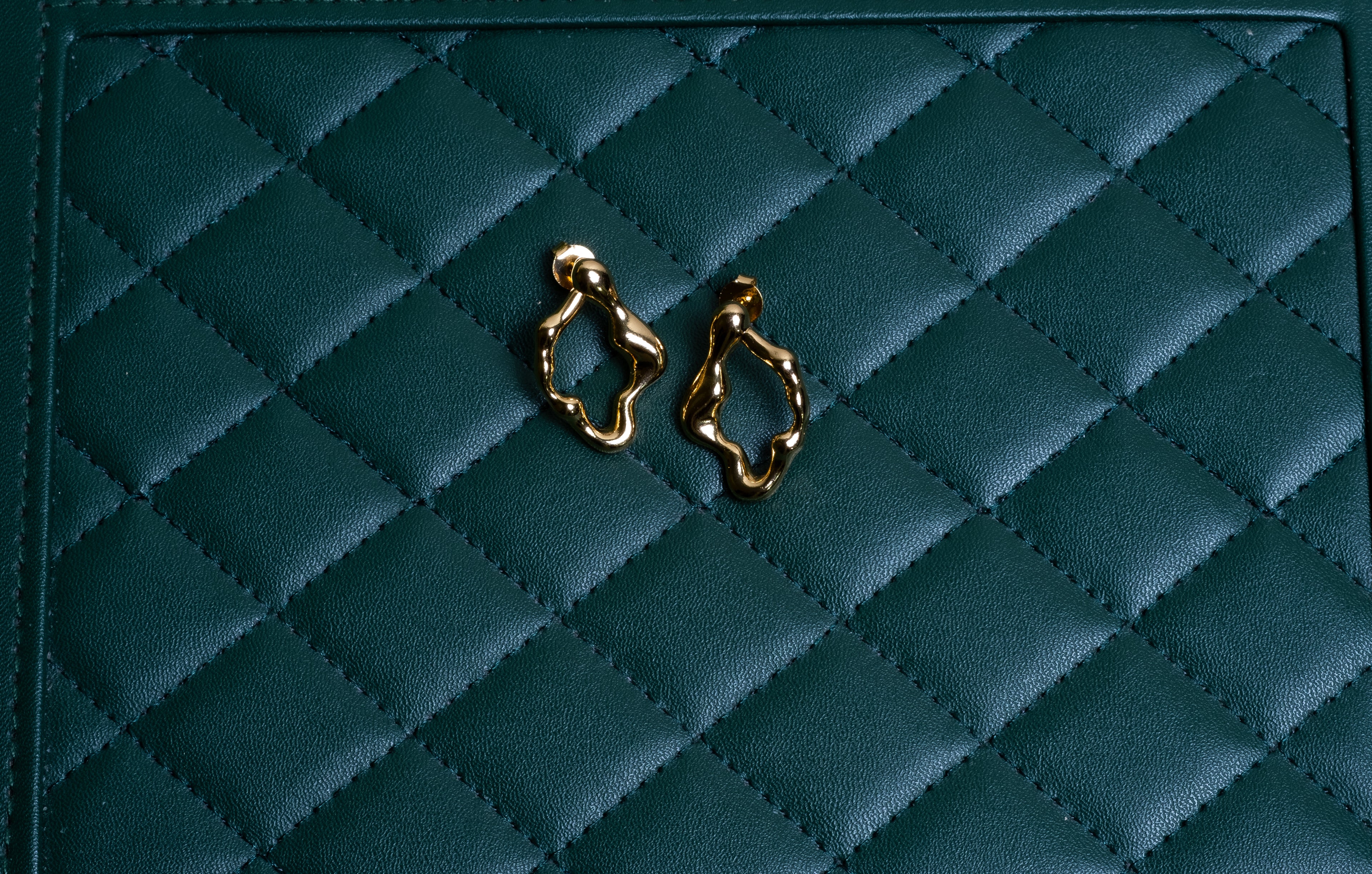 Brinco Pista Orgânica Banhado a Ouro 18k – Vittani